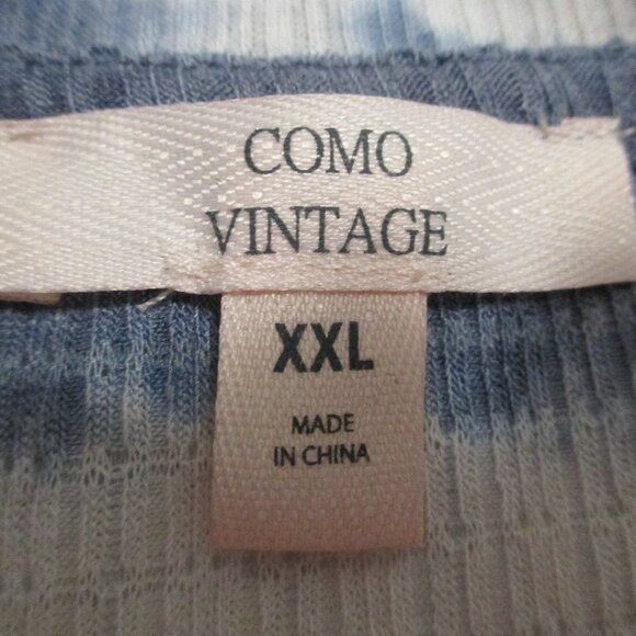 Como Vintage top long sleeve lightweight knit, V neck baby doll style size XXL - Picture 2 of 7